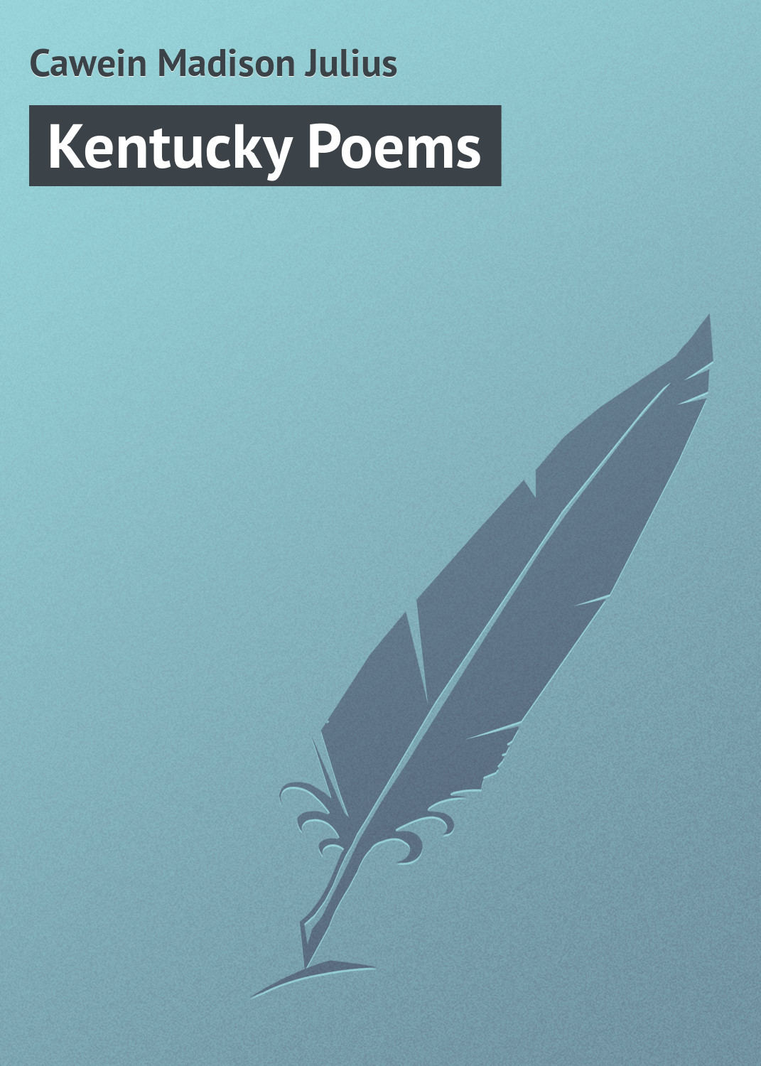Обложка книги «Kentucky Poems»