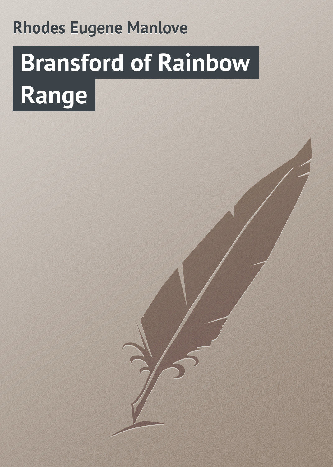 Обложка книги «Bransford of Rainbow Range»