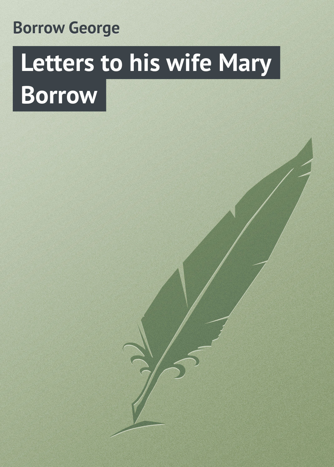 Обложка книги «Letters to his wife Mary Borrow»