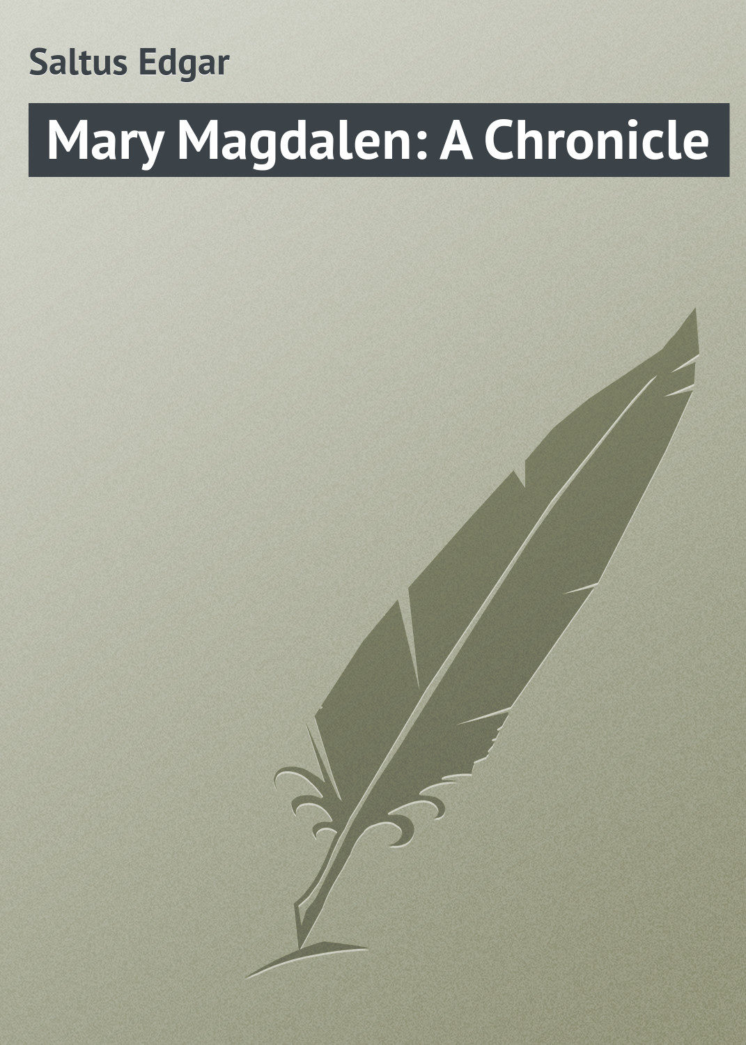 Обложка книги «Mary Magdalen: A Chronicle»