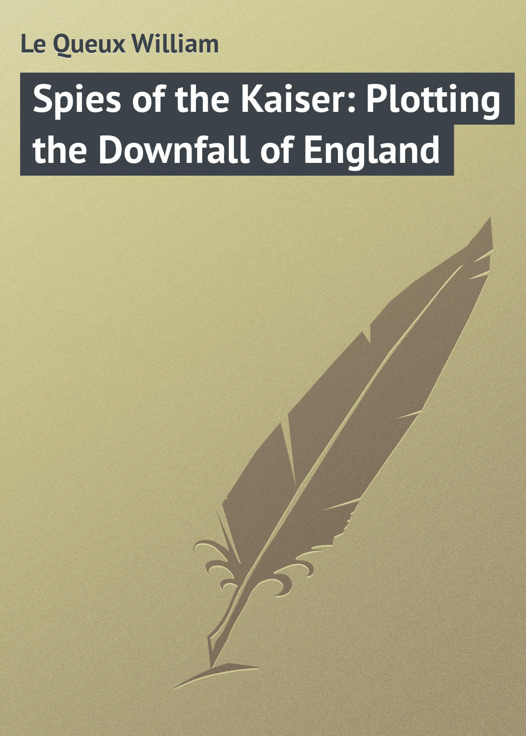 Обложка книги «Spies of the Kaiser: Plotting the Downfall of England»