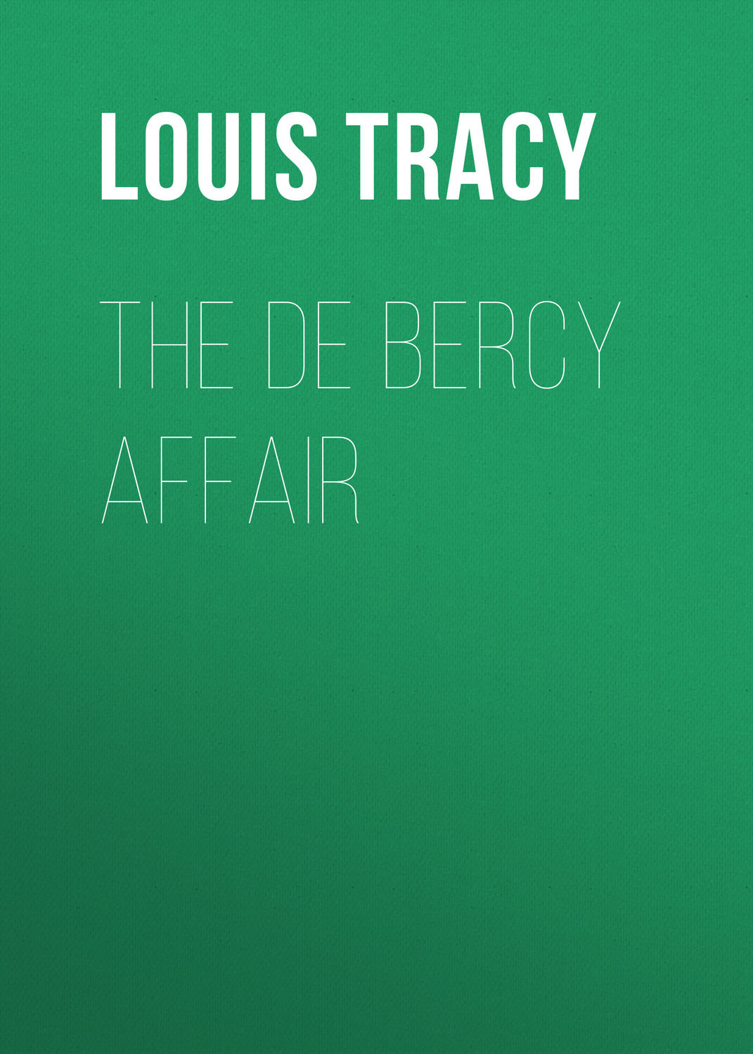 Обложка книги «The de Bercy Affair»