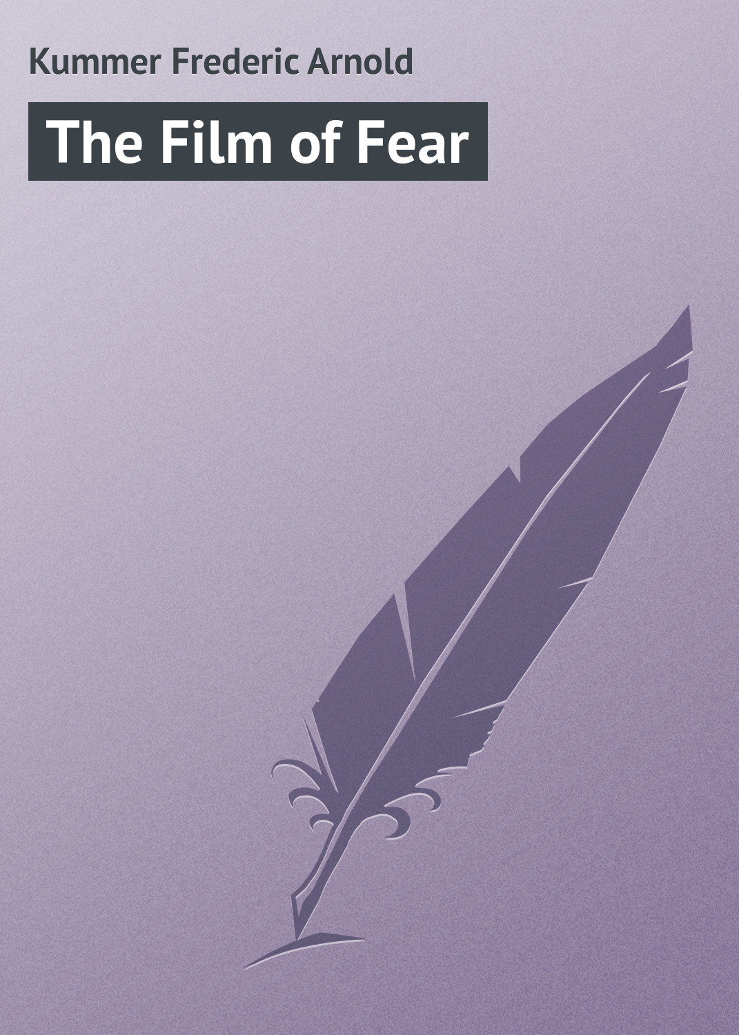 Обложка книги «The Film of Fear»