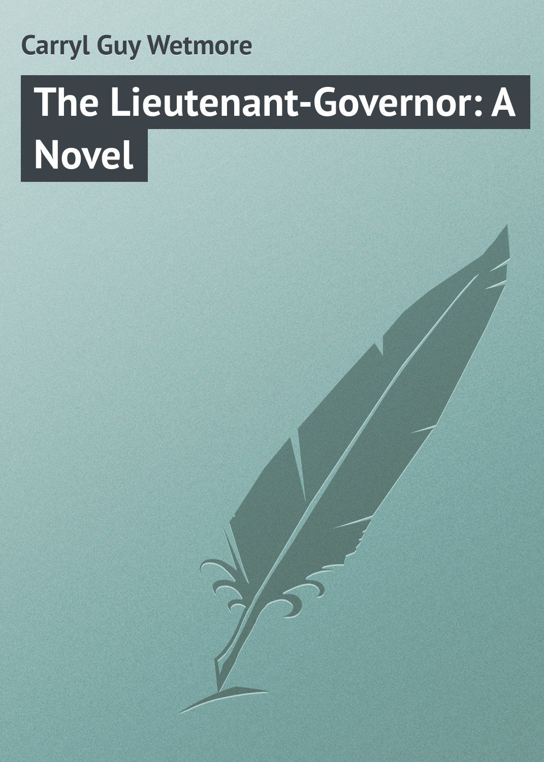 Обложка книги «The Lieutenant-Governor: A Novel»