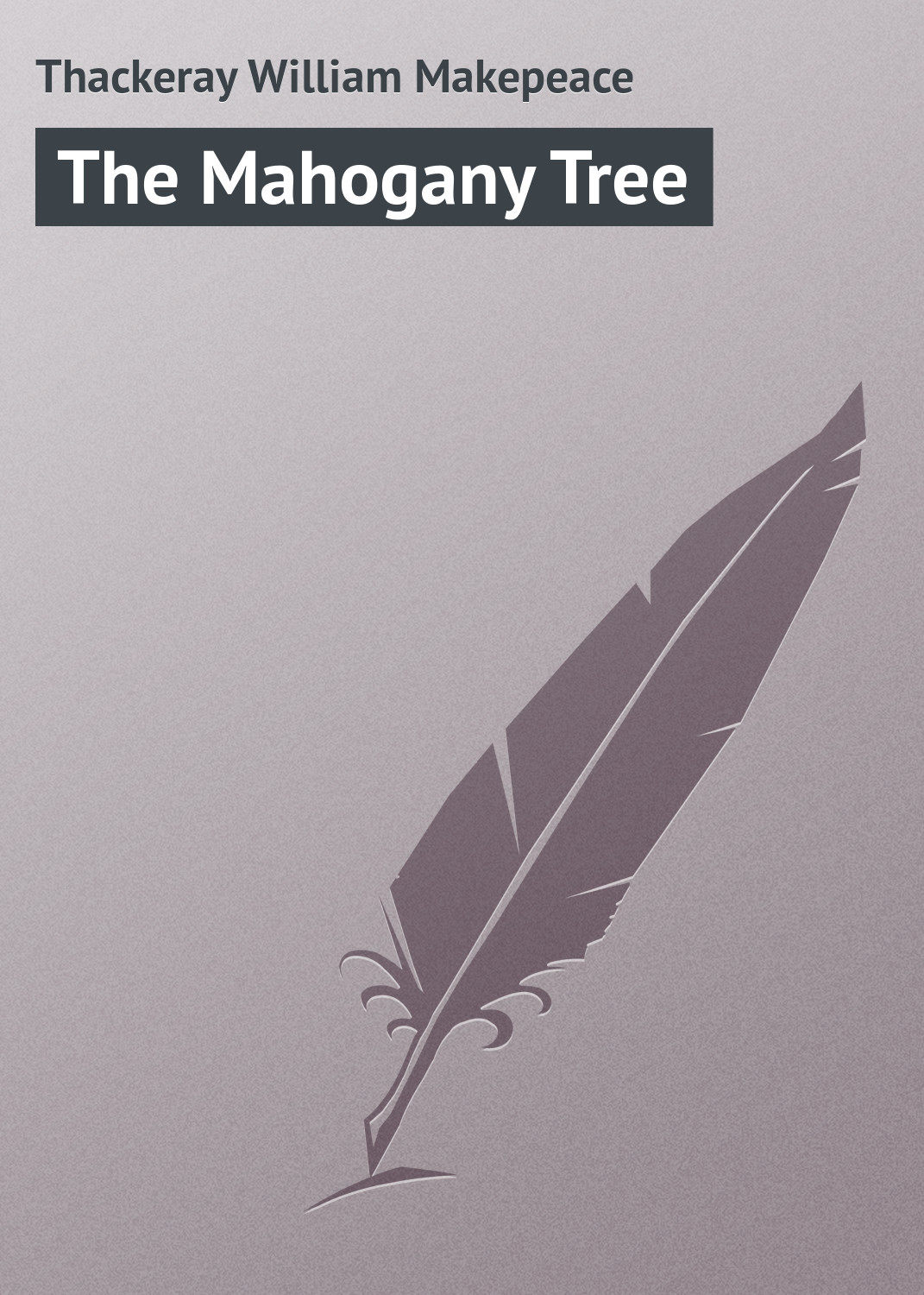 Обложка книги «The Mahogany Tree»
