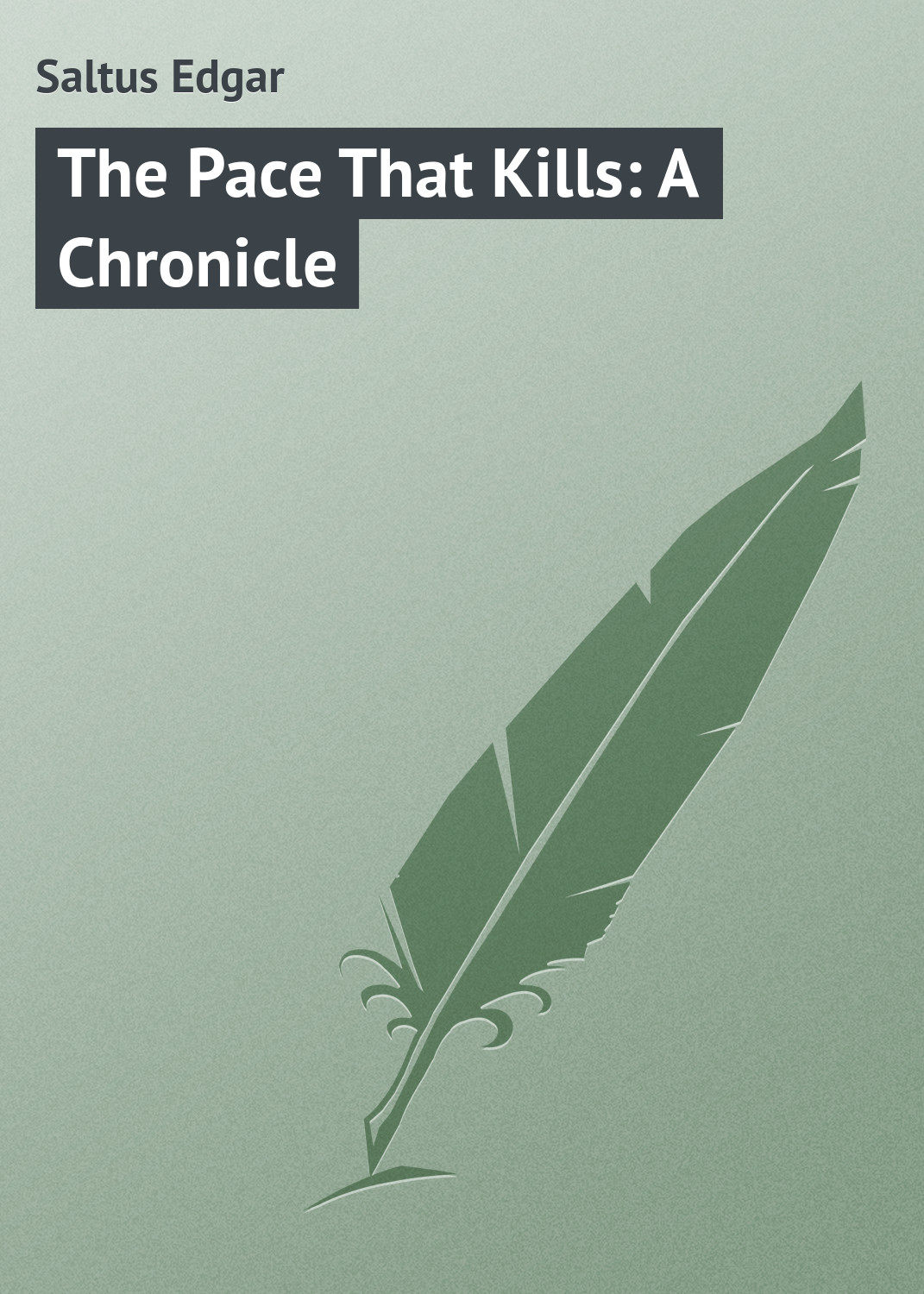 Обложка книги «The Pace That Kills: A Chronicle»