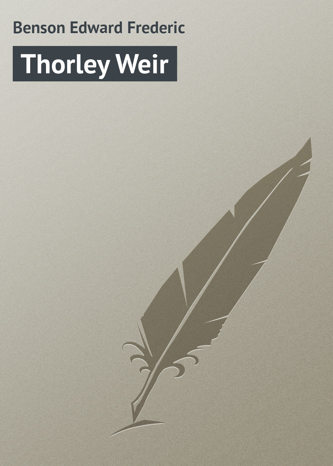 Обложка книги «Thorley Weir»
