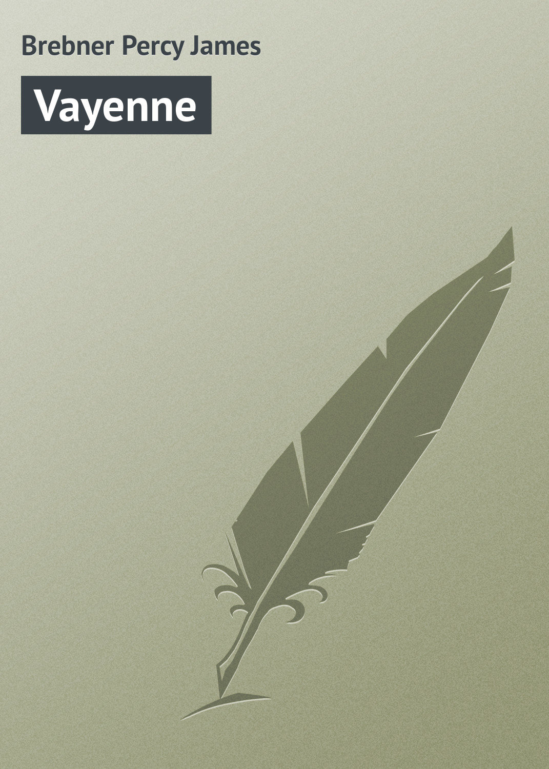 Обложка книги «Vayenne»