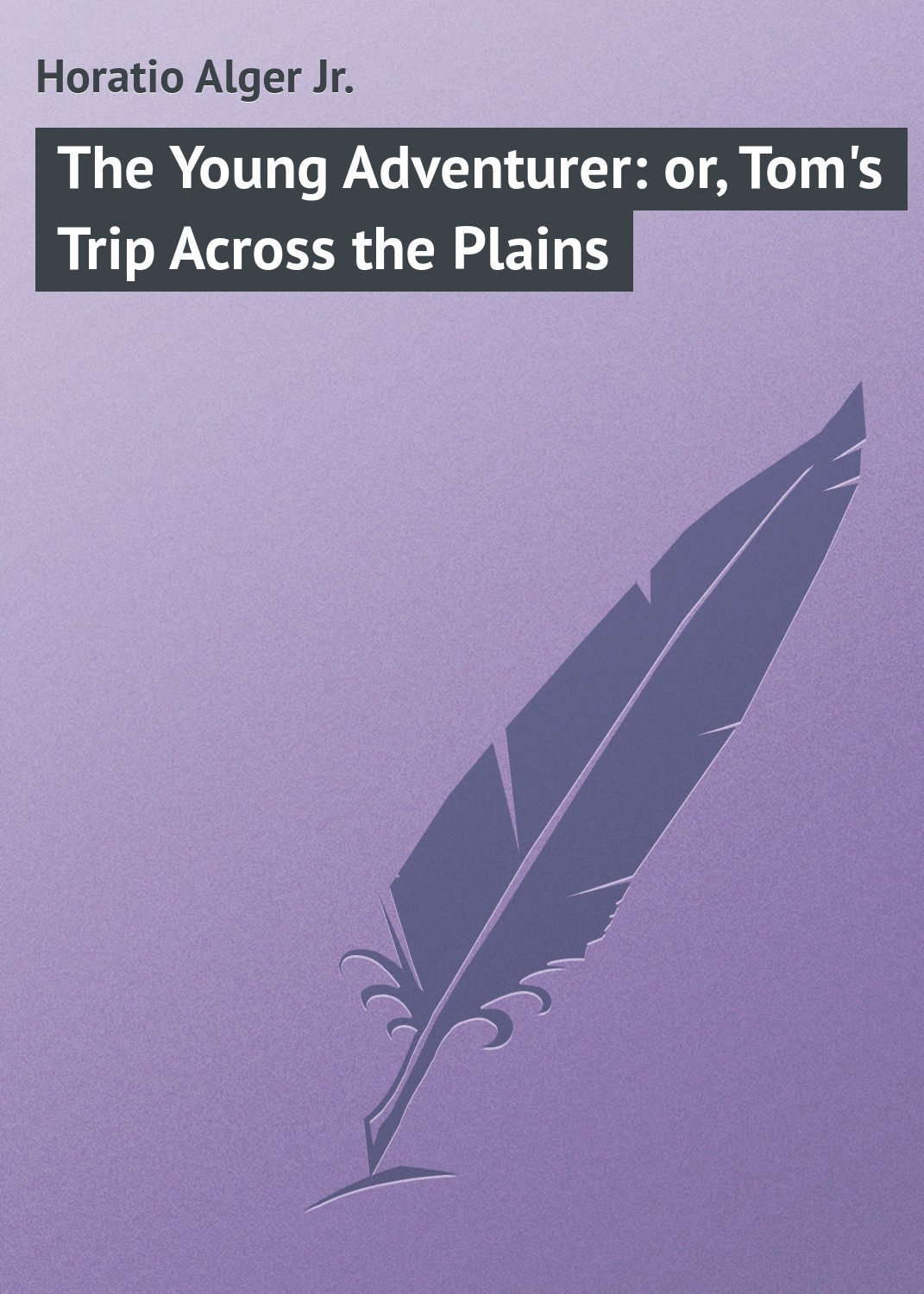 Обложка книги «The Young Adventurer: or, Tom's Trip Across the Plains»