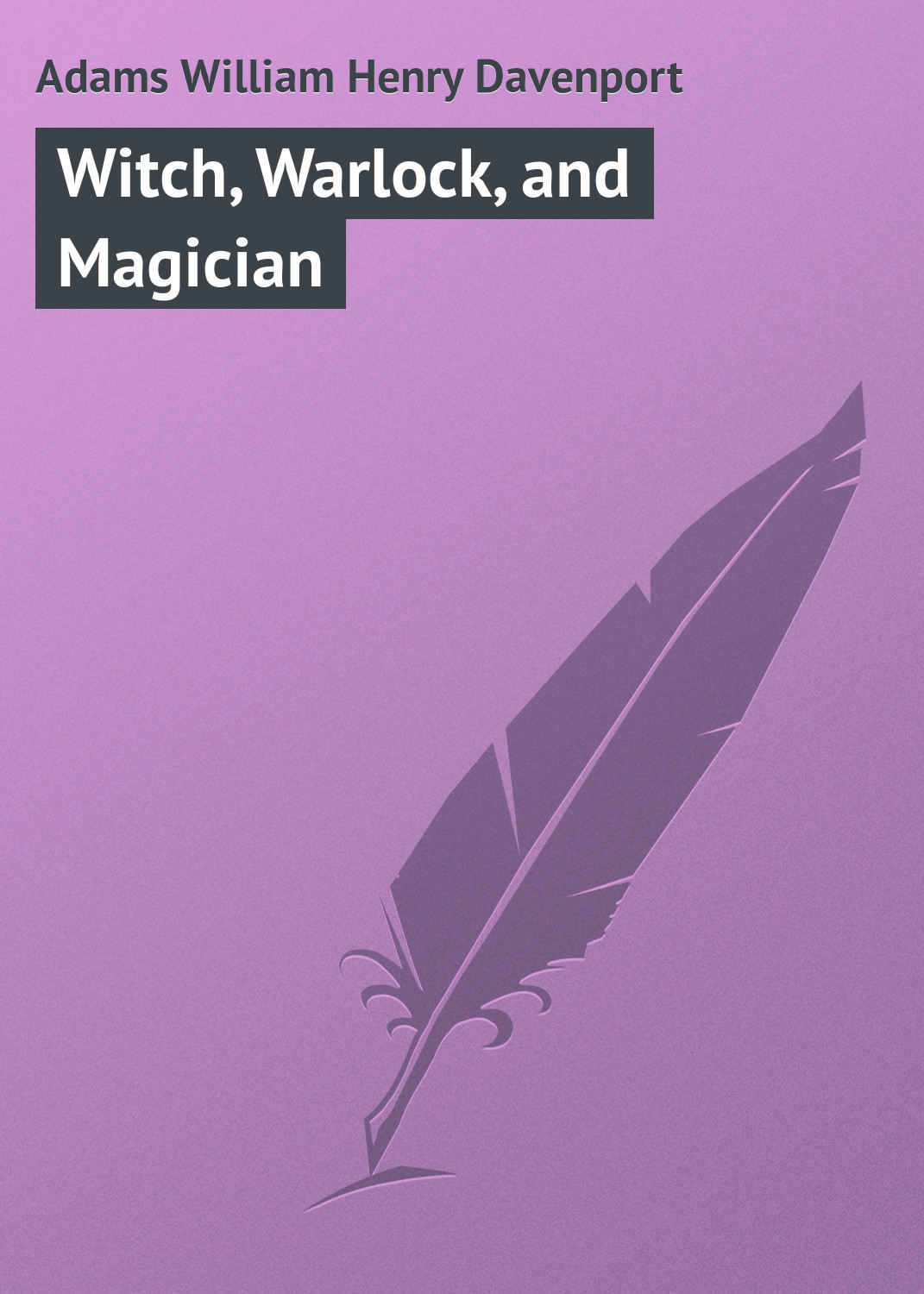 Обложка книги «Witch, Warlock, and Magician»