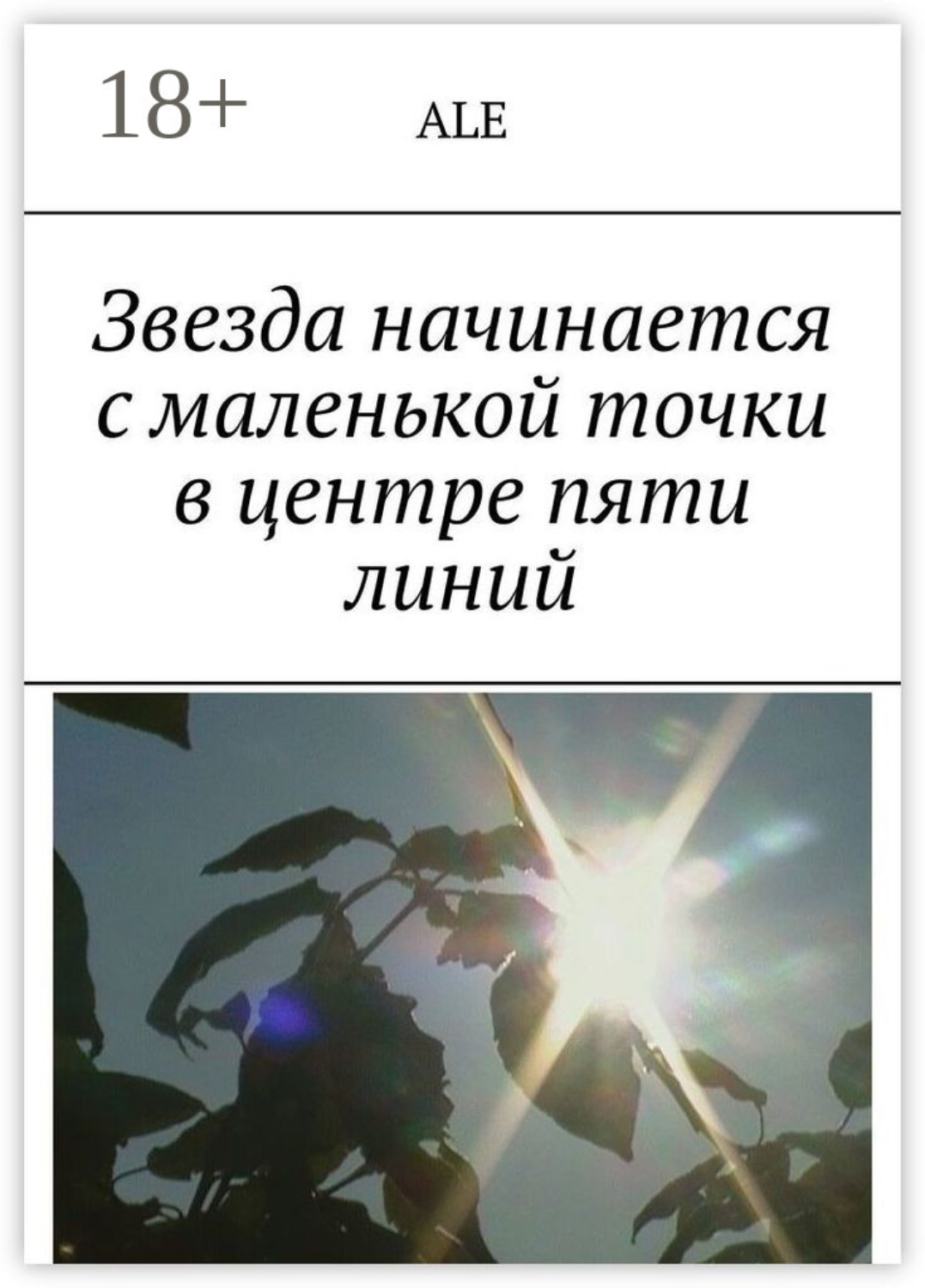 Обложка книги «Звезда начинается с маленькой точки в центре пяти линий»