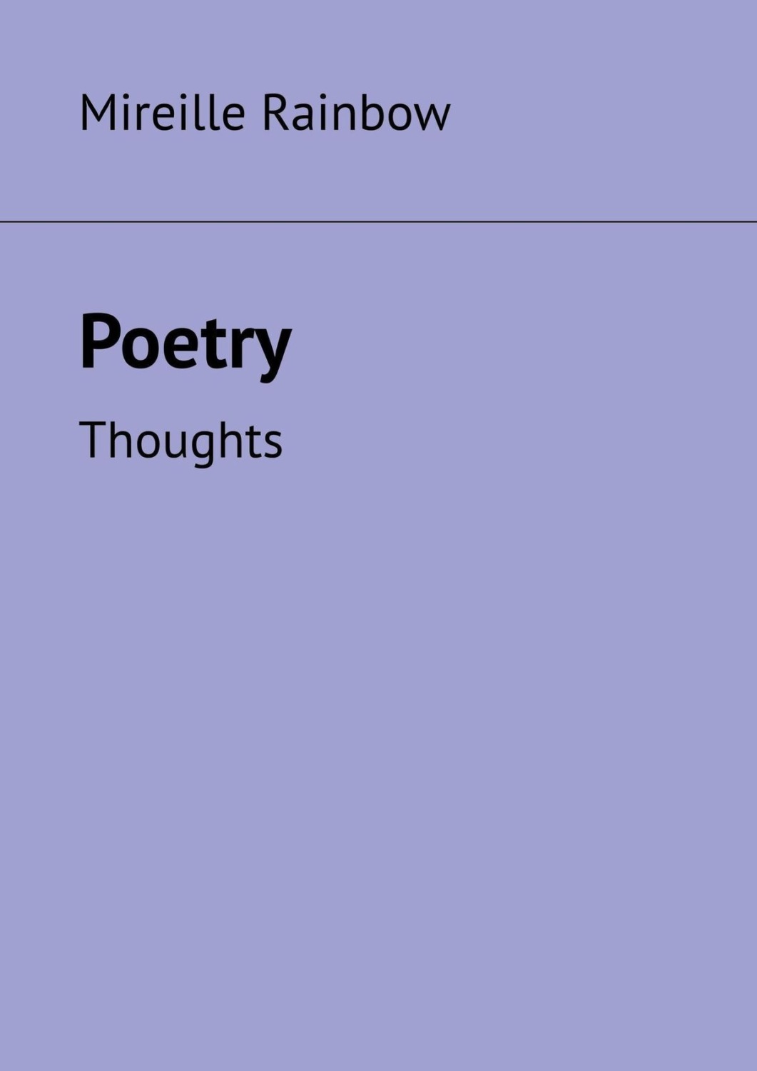 Обложка книги «Poetry. Thoughts»