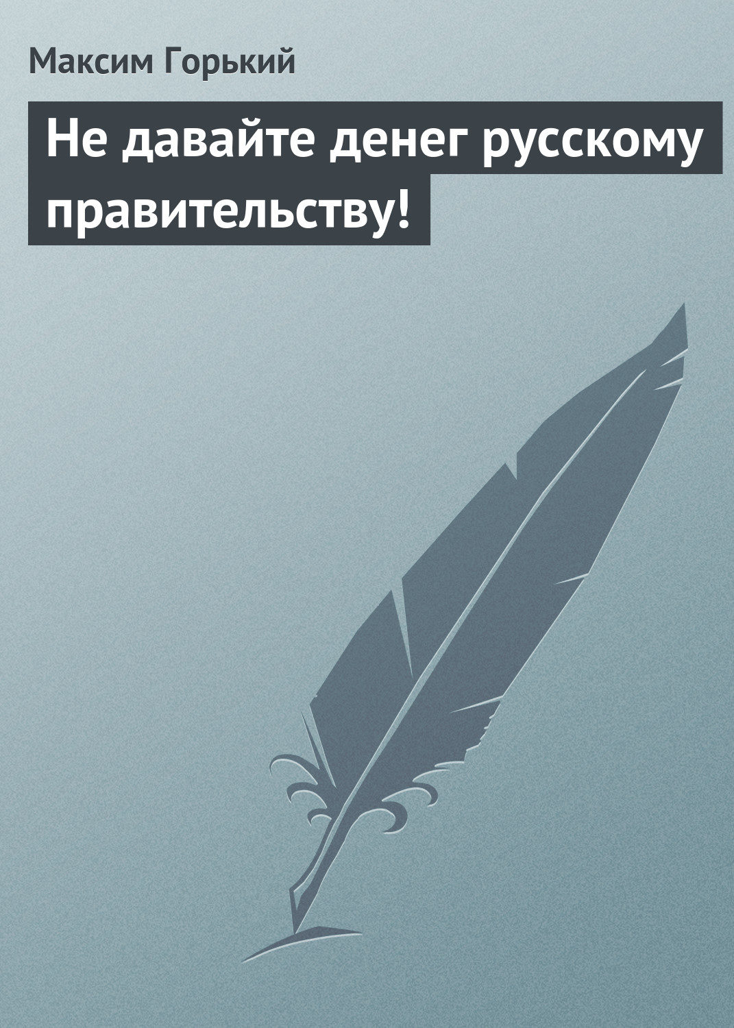 Обложка книги «Не давайте денег русскому правительству!»