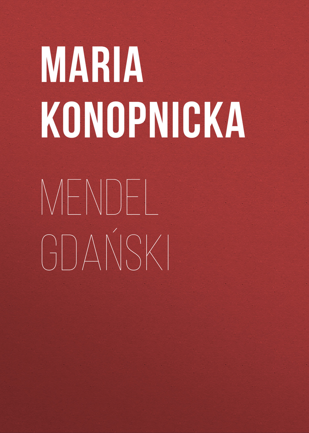 Обложка книги «Mendel Gdański»