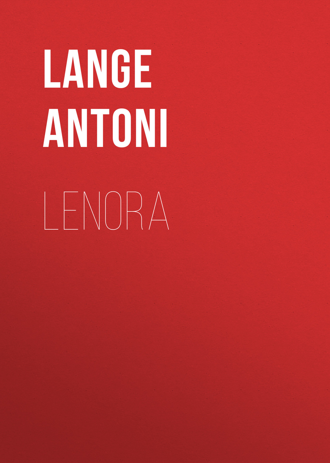 Обложка книги «Lenora»