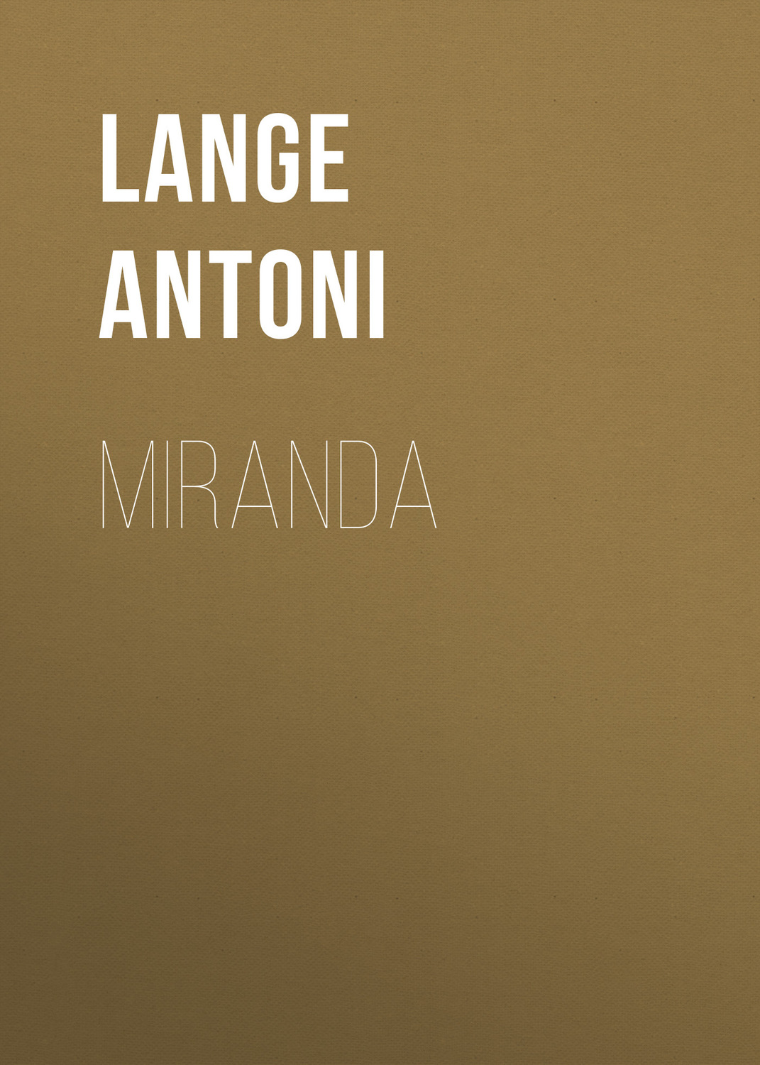 Обложка книги «Miranda»