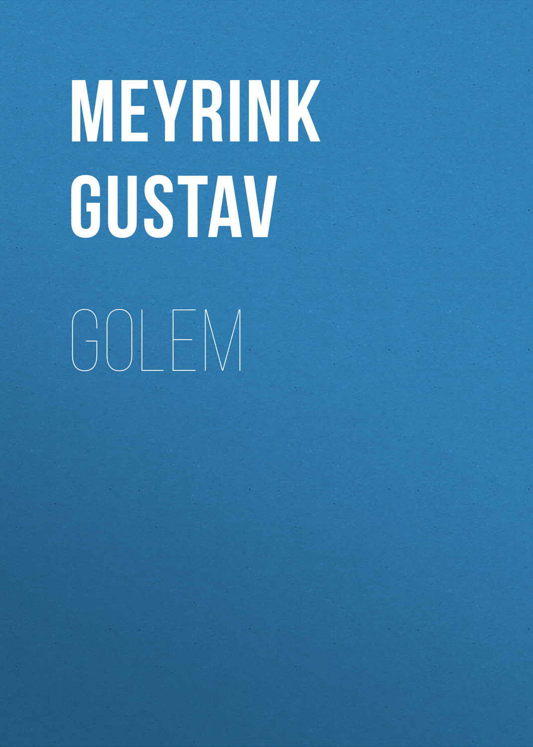Обложка книги «Golem»