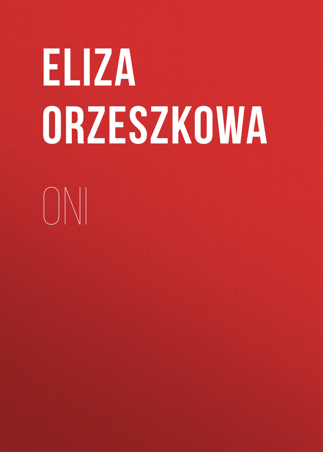 Обложка книги «Oni»