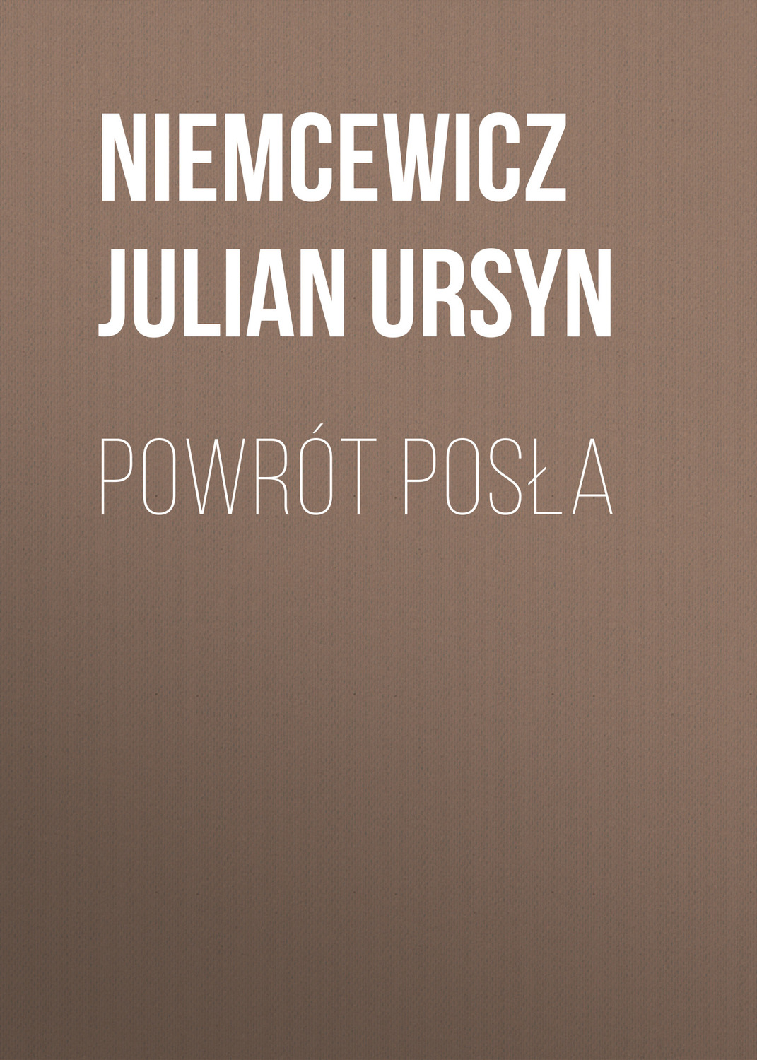Обложка книги «Powrót posła»