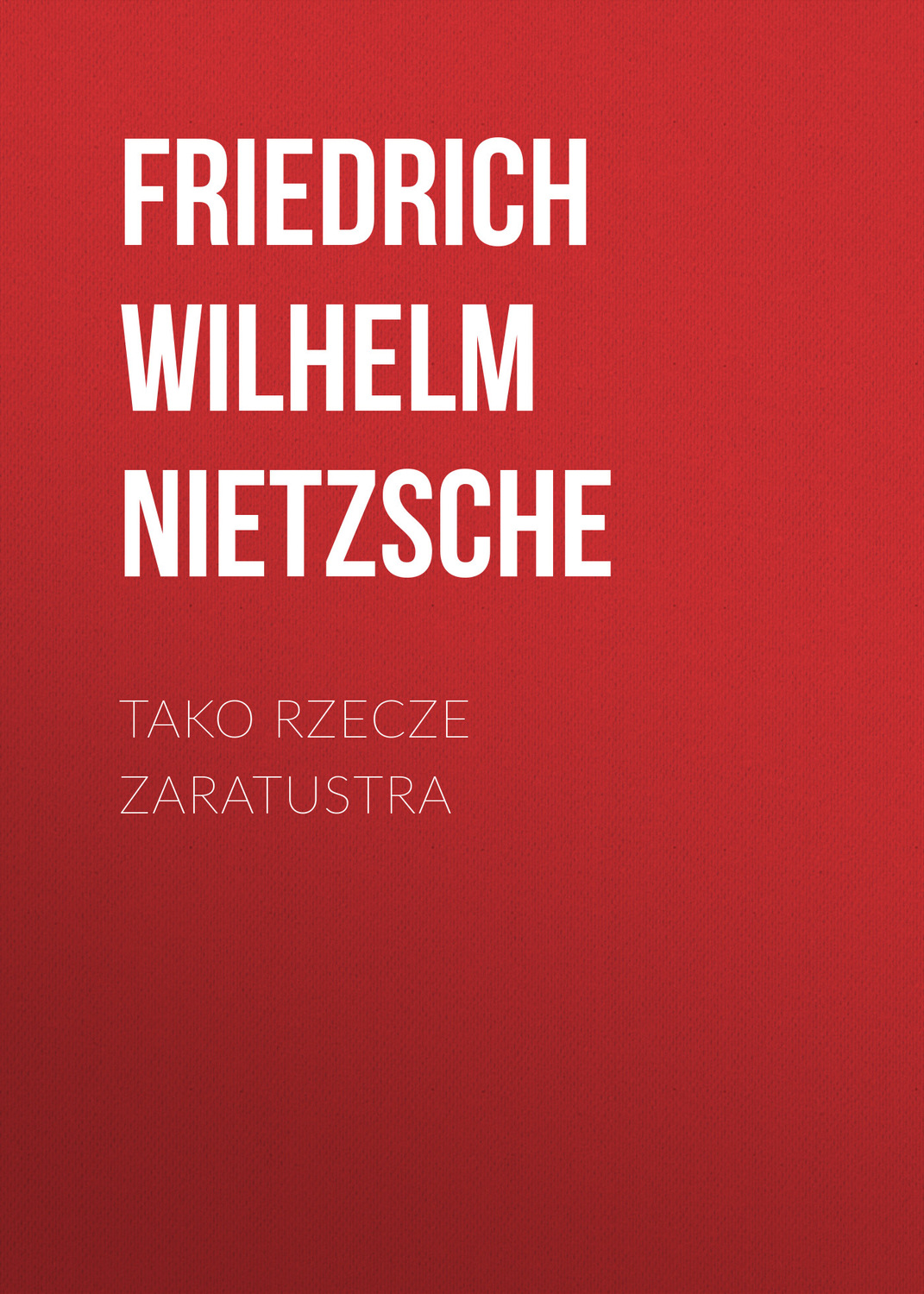 Обложка книги «Tako rzecze Zaratustra»