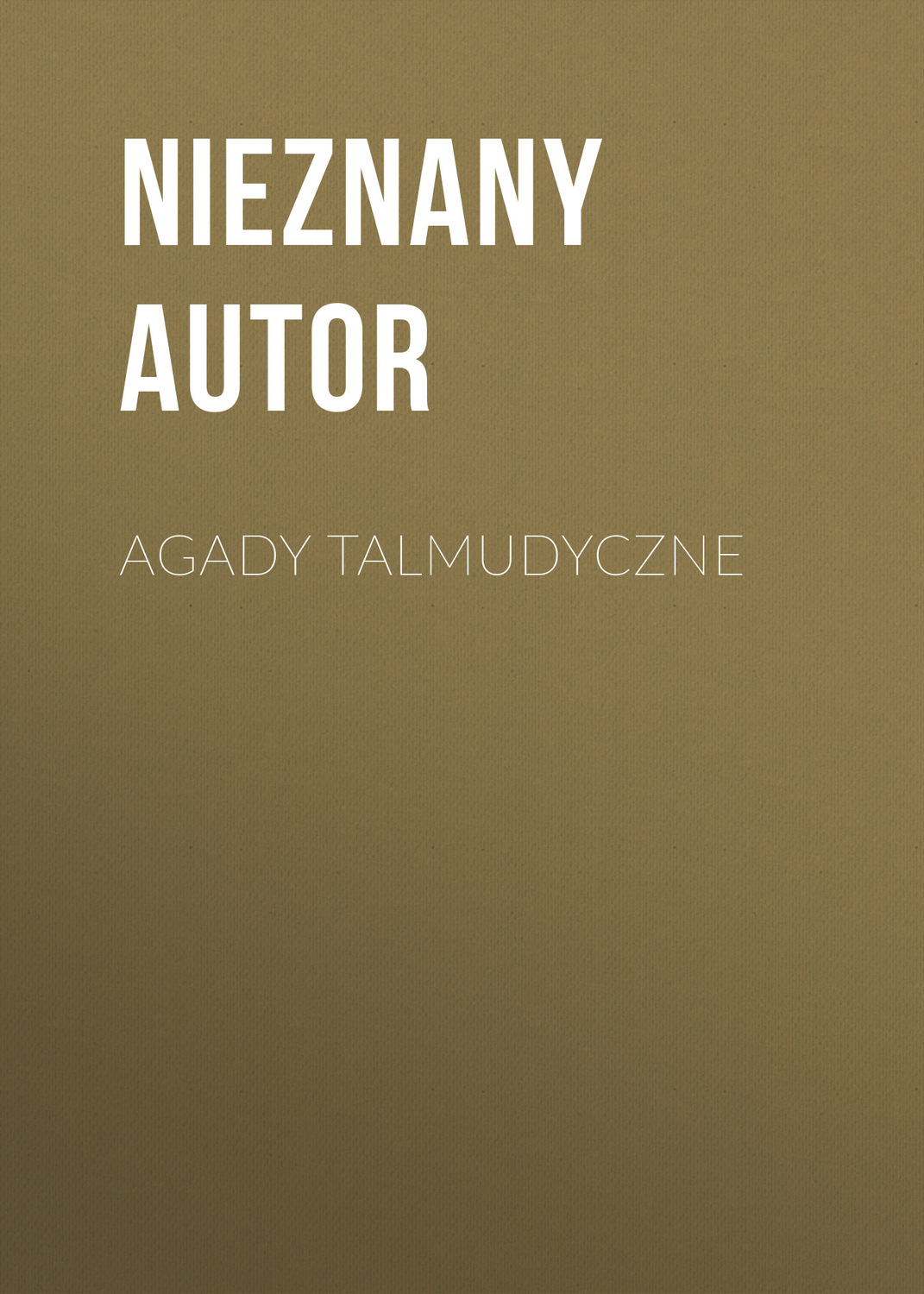 Обложка книги «Agady talmudyczne»