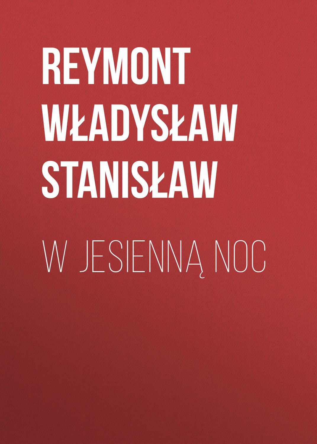 Обложка книги «W jesienną noc»