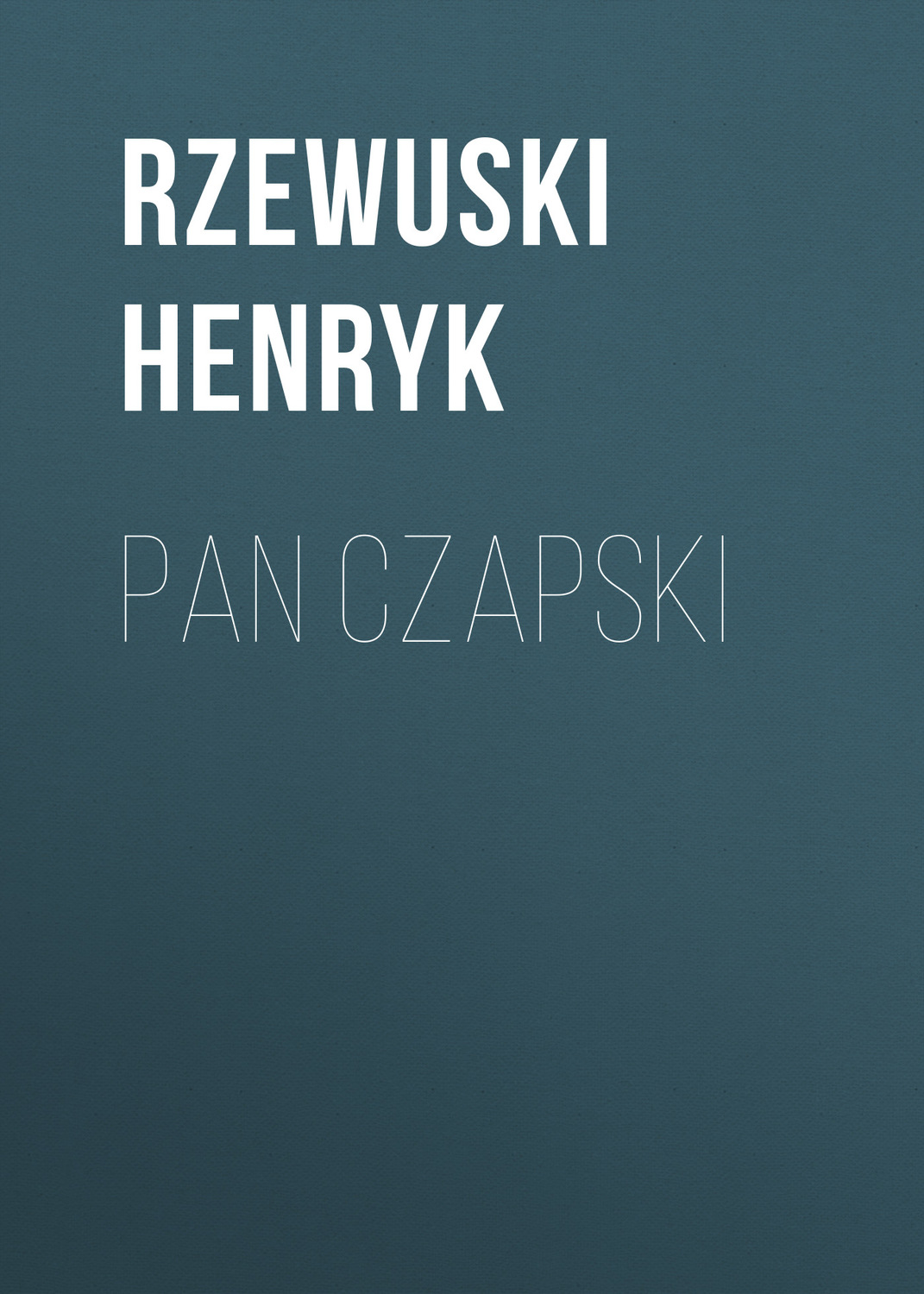 Обложка книги «Pan Czapski»