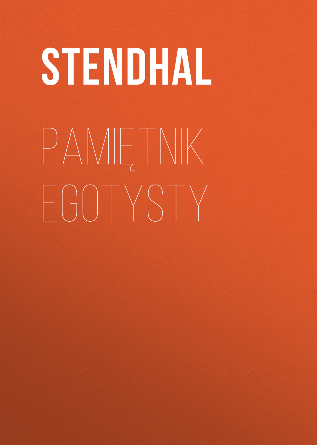 Обложка книги «Pamiętnik egotysty»