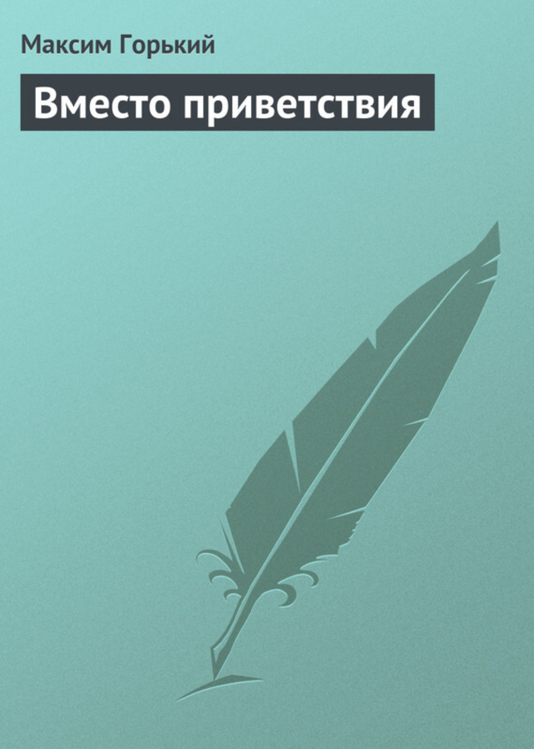 Обложка книги «Вместо приветствия»