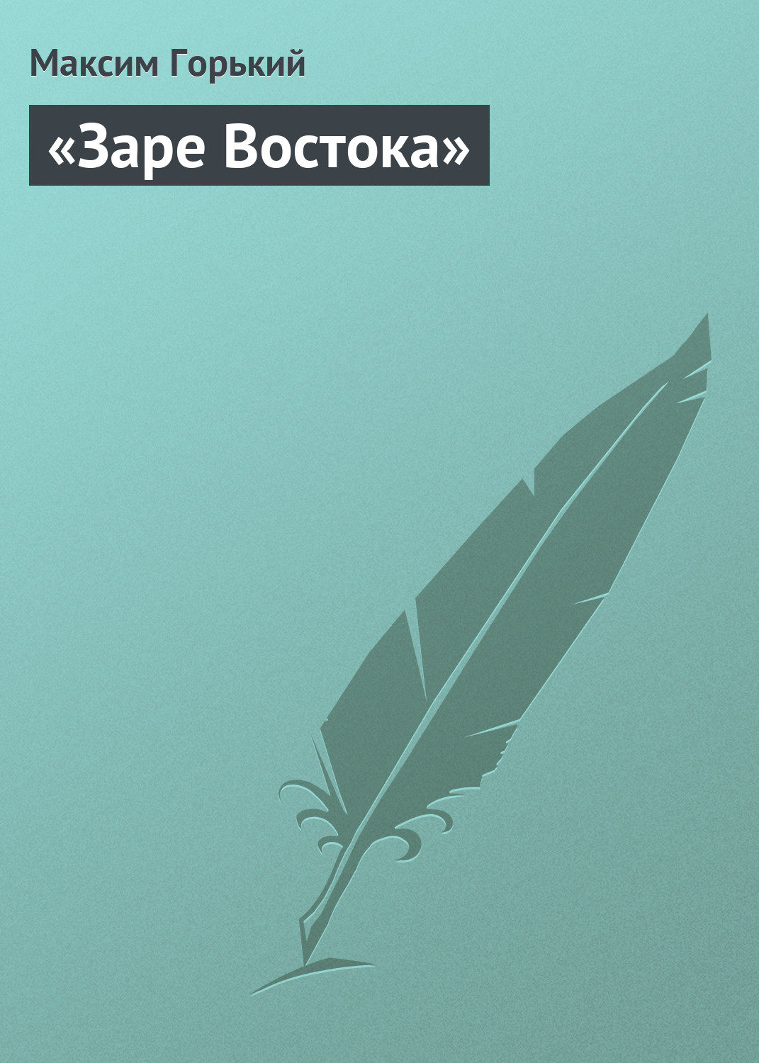 Обложка книги ««Заре Востока»»