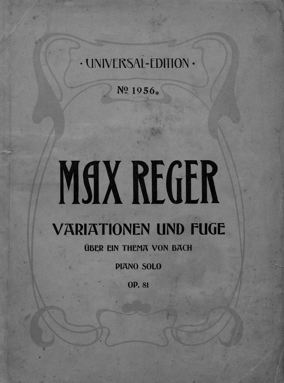 Обложка книги «Variationen und Fuge uber ein Thema von Joh. Seb. Bach fur Klavier zu 2 Hd.»