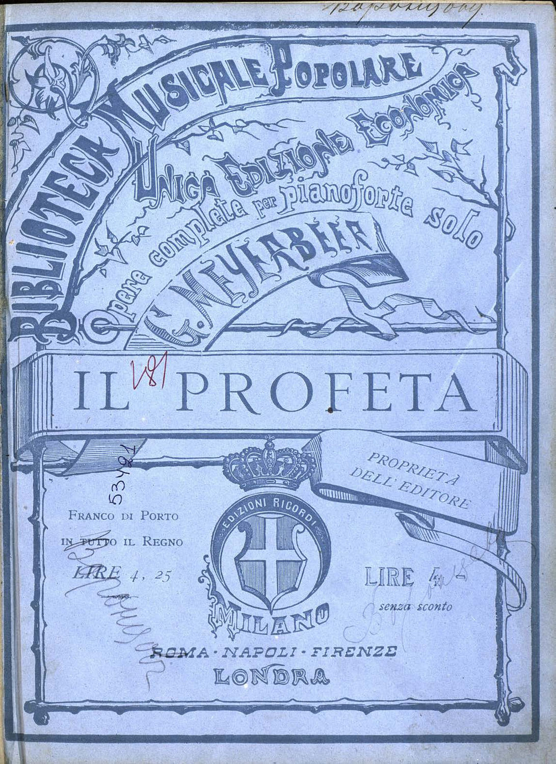 Обложка книги «Il profeta»