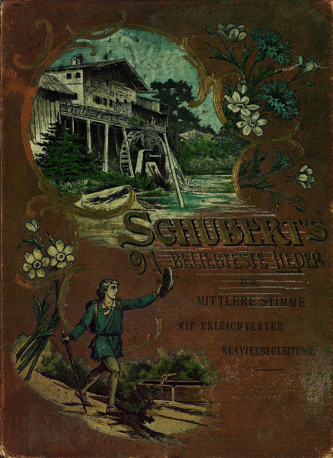 Обложка книги «Schubert 91 beliebteste Lieder fur mittlere Stimme mit erleichterter u. den Vortrag untestutzender Klavierbegleitung»