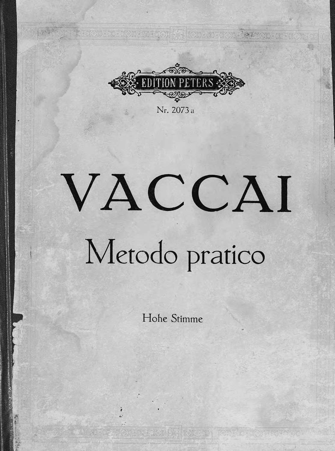 Обложка книги «Praktische Schule des italienischen Gesanges v. N. Vaccai»