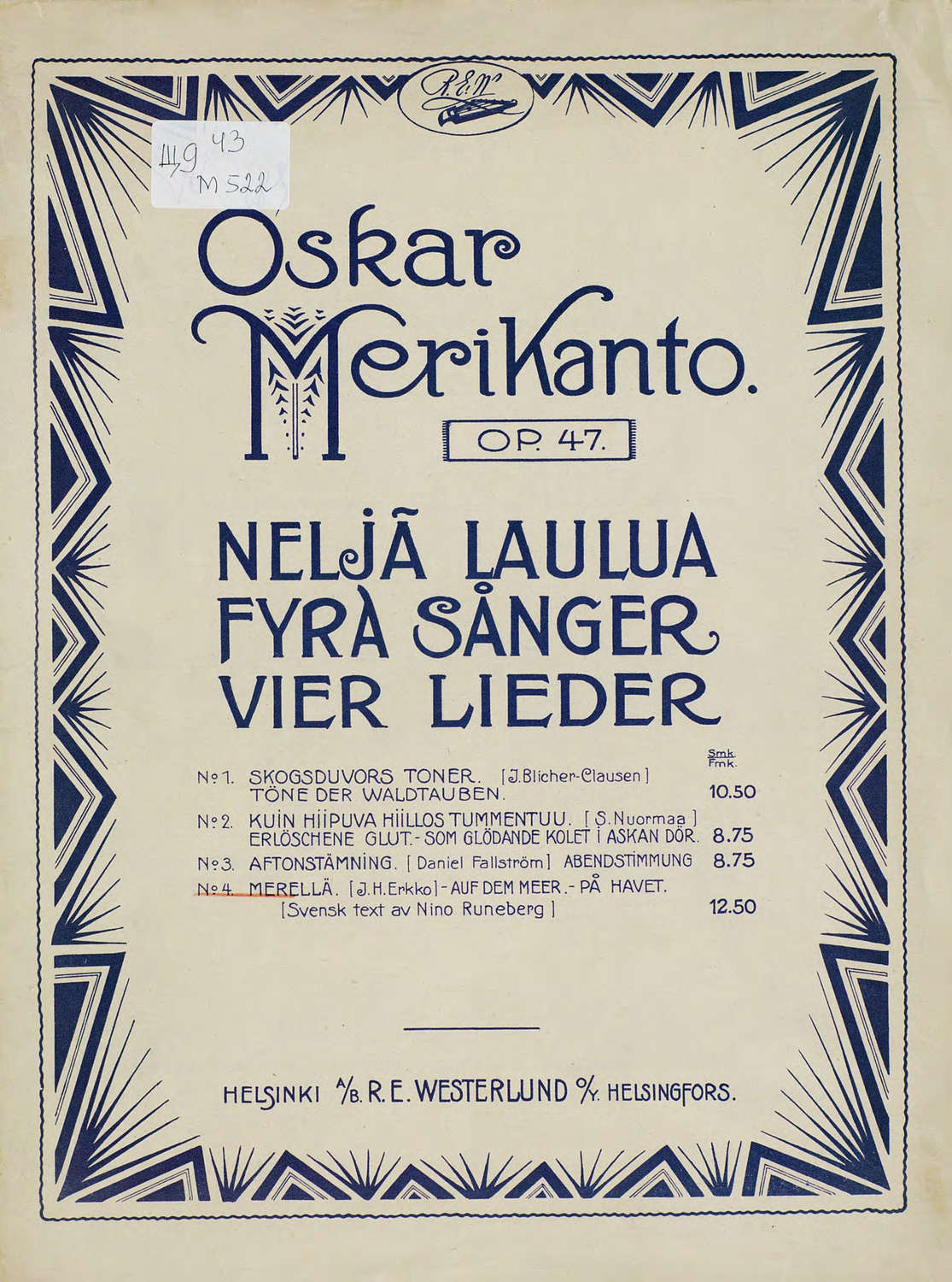 Обложка книги «Merella [J. H. Erkko]»