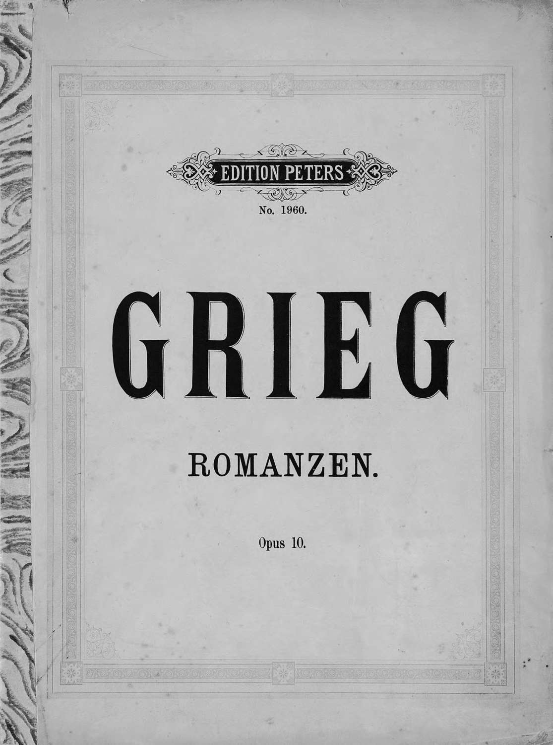 Обложка книги «Vier Romanzen fur eine Singstimme mit Klavierbegleitung v. Ed. Grieg»