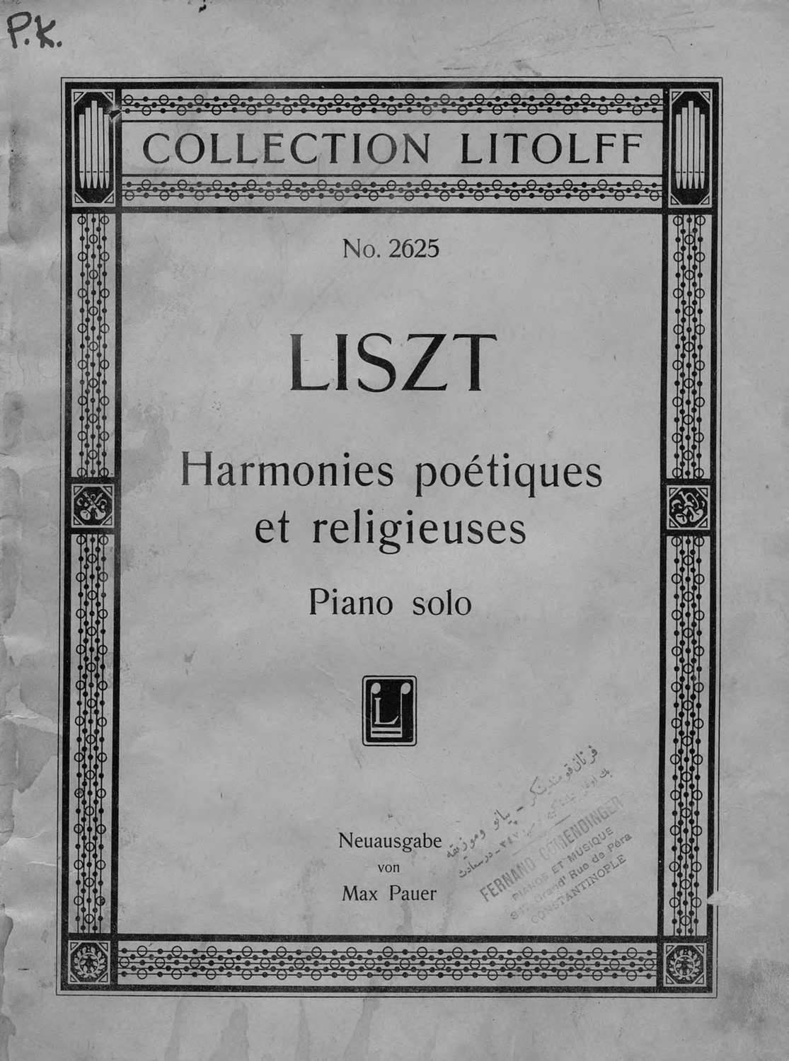 Обложка книги «Auswahl aus Harmonies poetiques et religieuses»