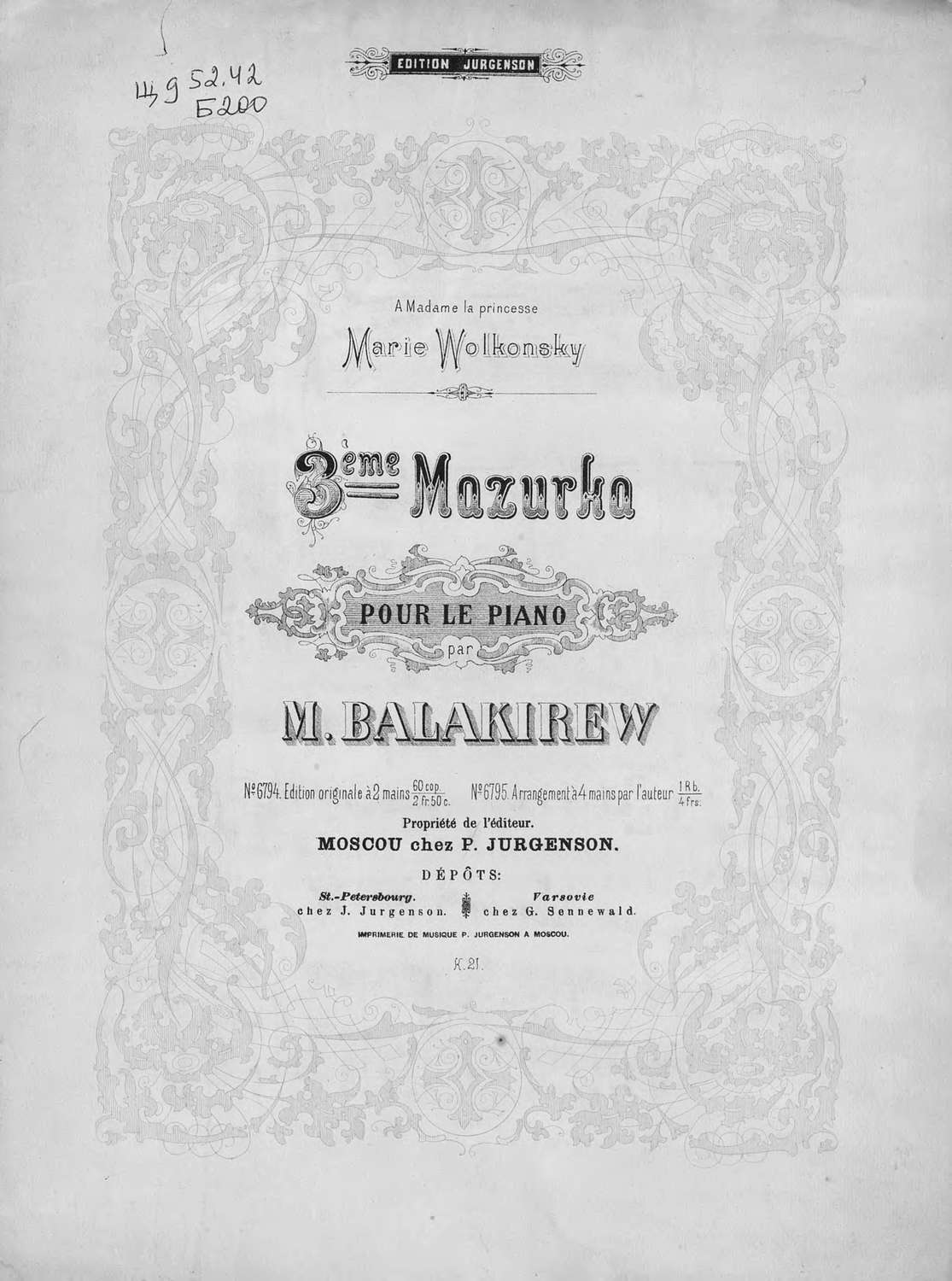 Обложка книги «3-eme Mazurka»