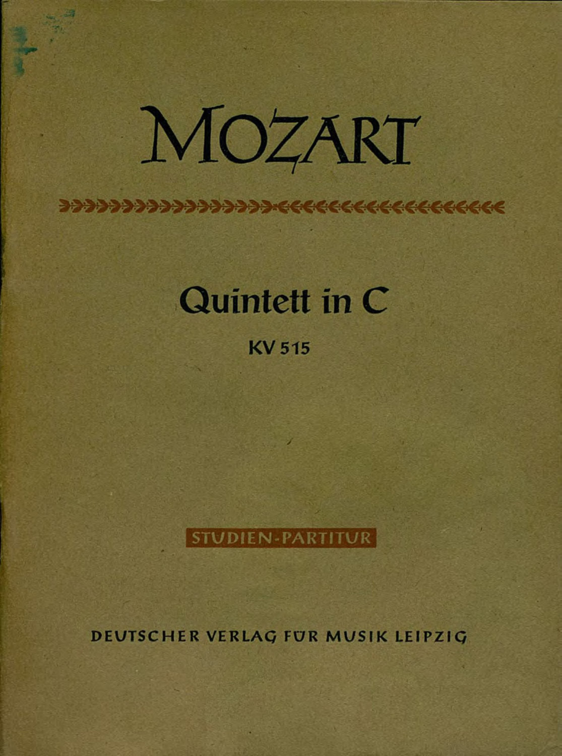 Обложка книги «Quintett in C fur 2 Violinen, 2 Violen u. Violoncello»