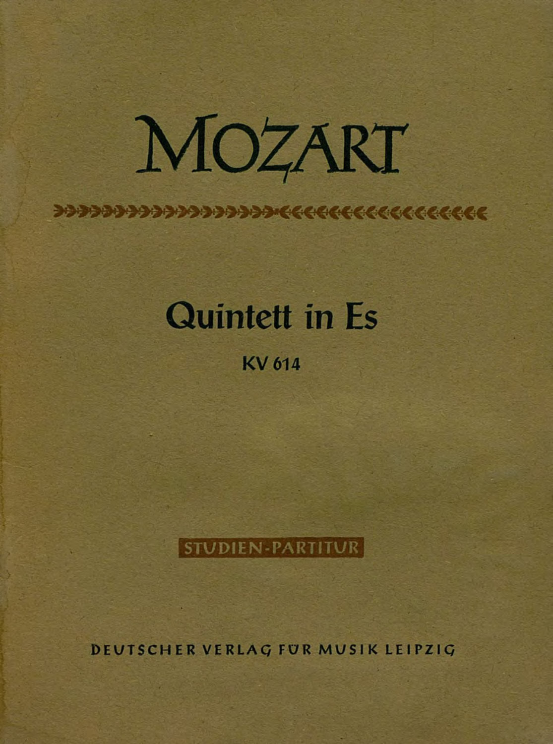 Обложка книги «Quintett in Es fur 2 Violinen, 2 Violen u. Violoncello»
