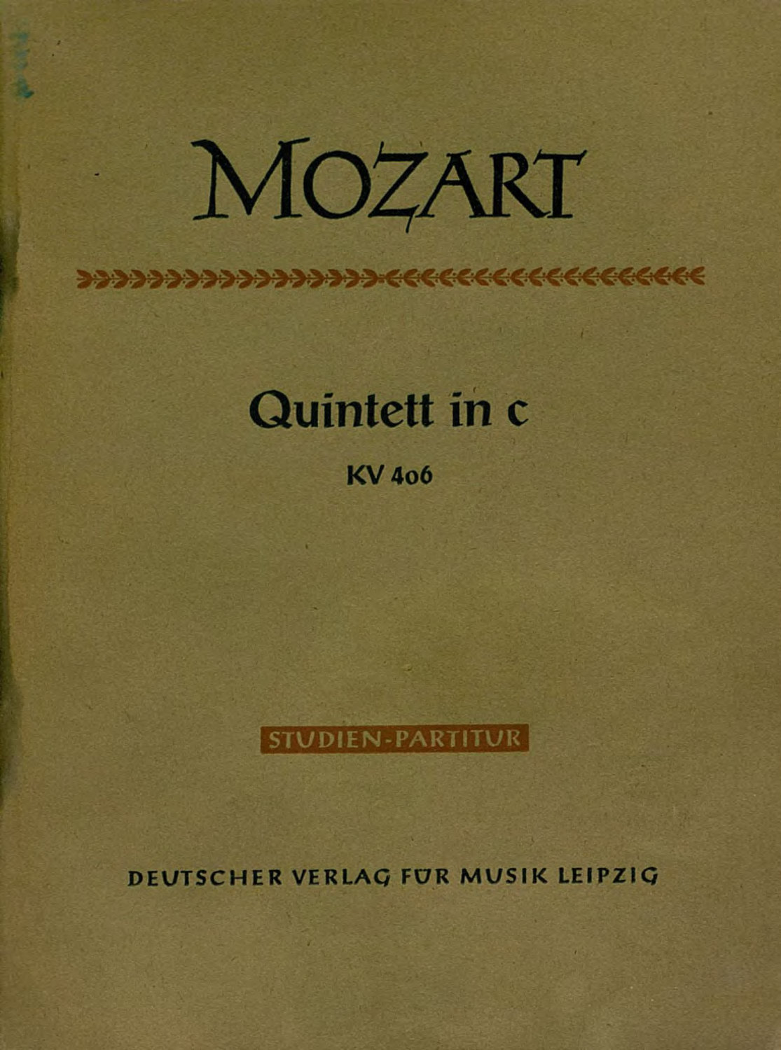 Обложка книги «Quintett in C fur 2 Violinen, 2 Violen u. Violoncello»