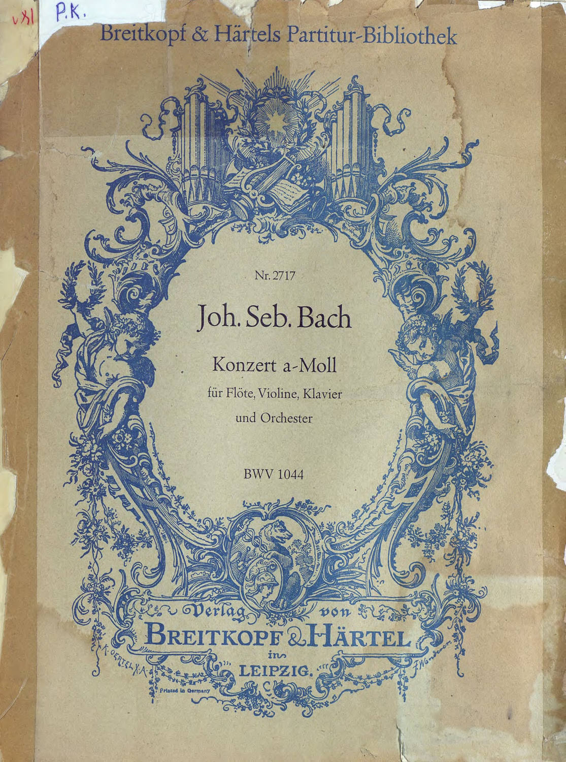 Обложка книги «Konzert a-Moll fur Flote, Violine, Klavier und Orchester»