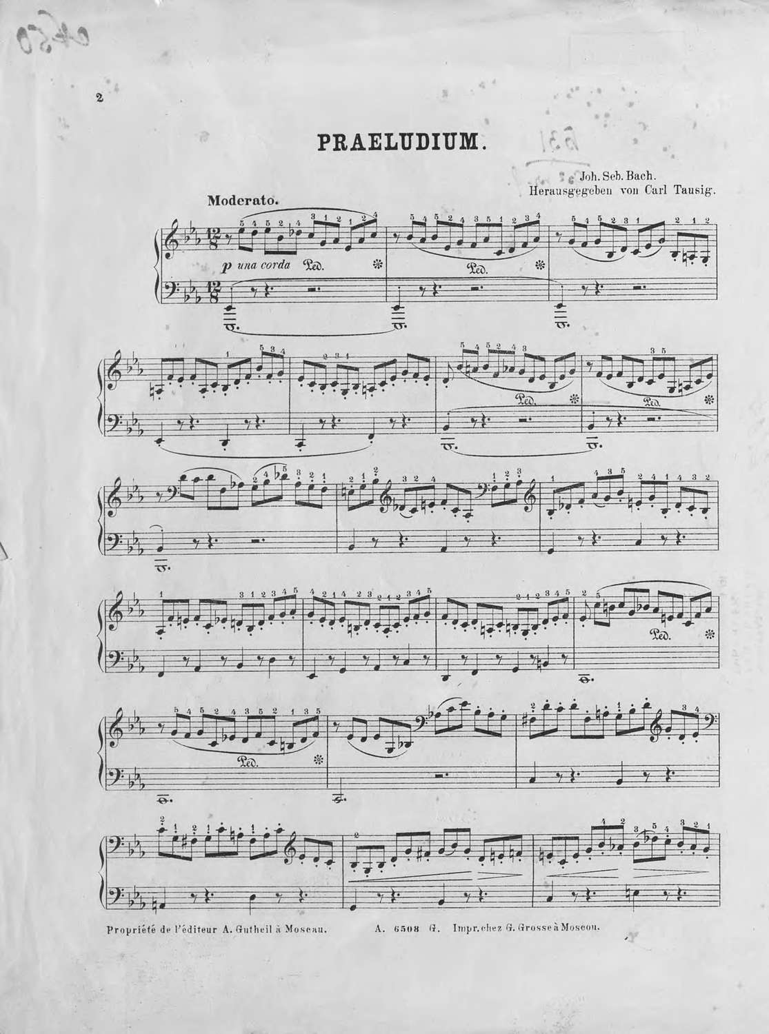 Обложка книги «Praludium, Fuge und Allegro von J. S. Bach»
