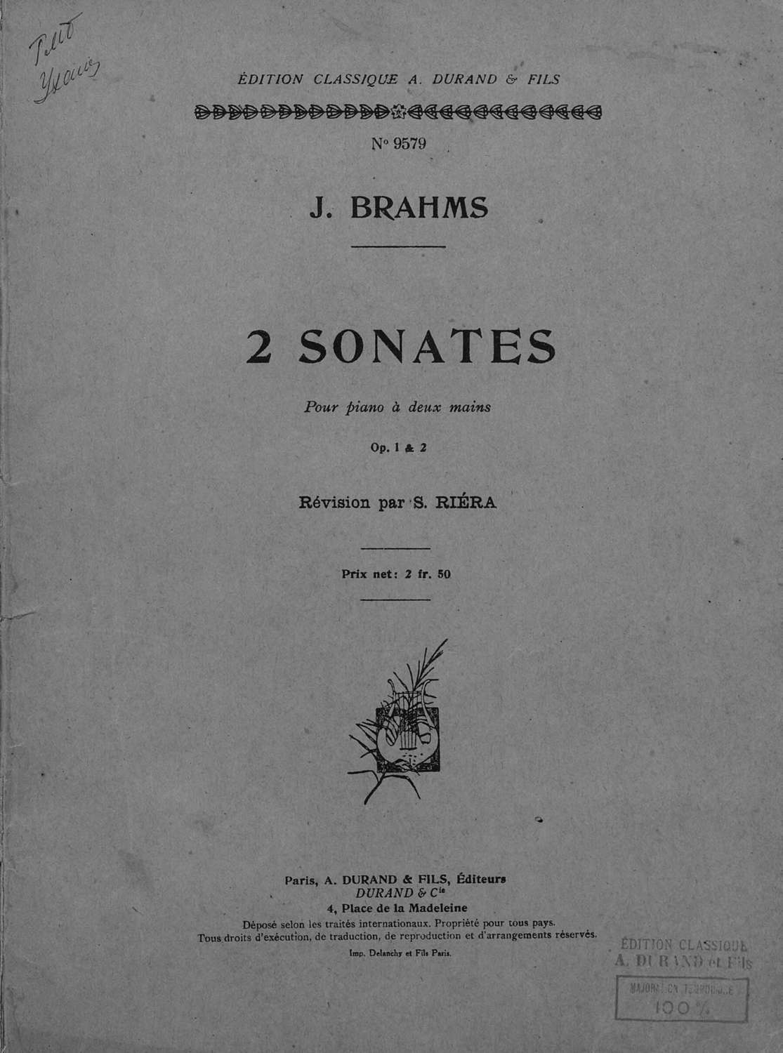 Обложка книги «2 Sonates»