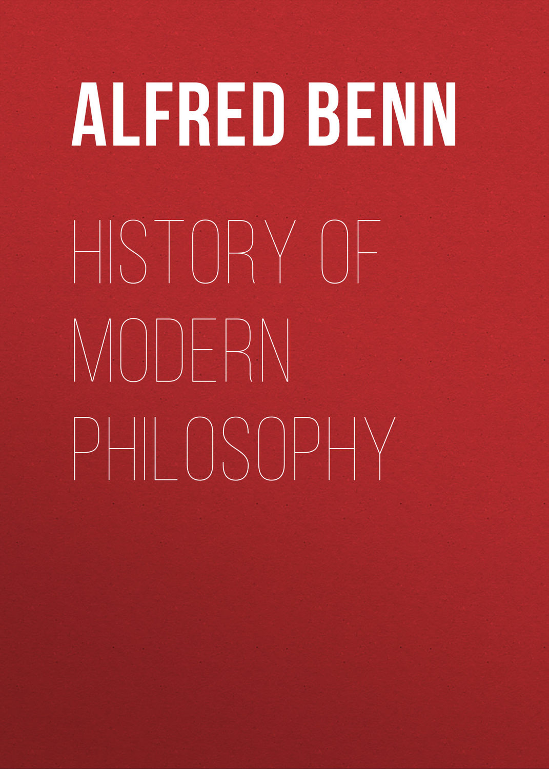 Обложка книги «History of Modern Philosophy»