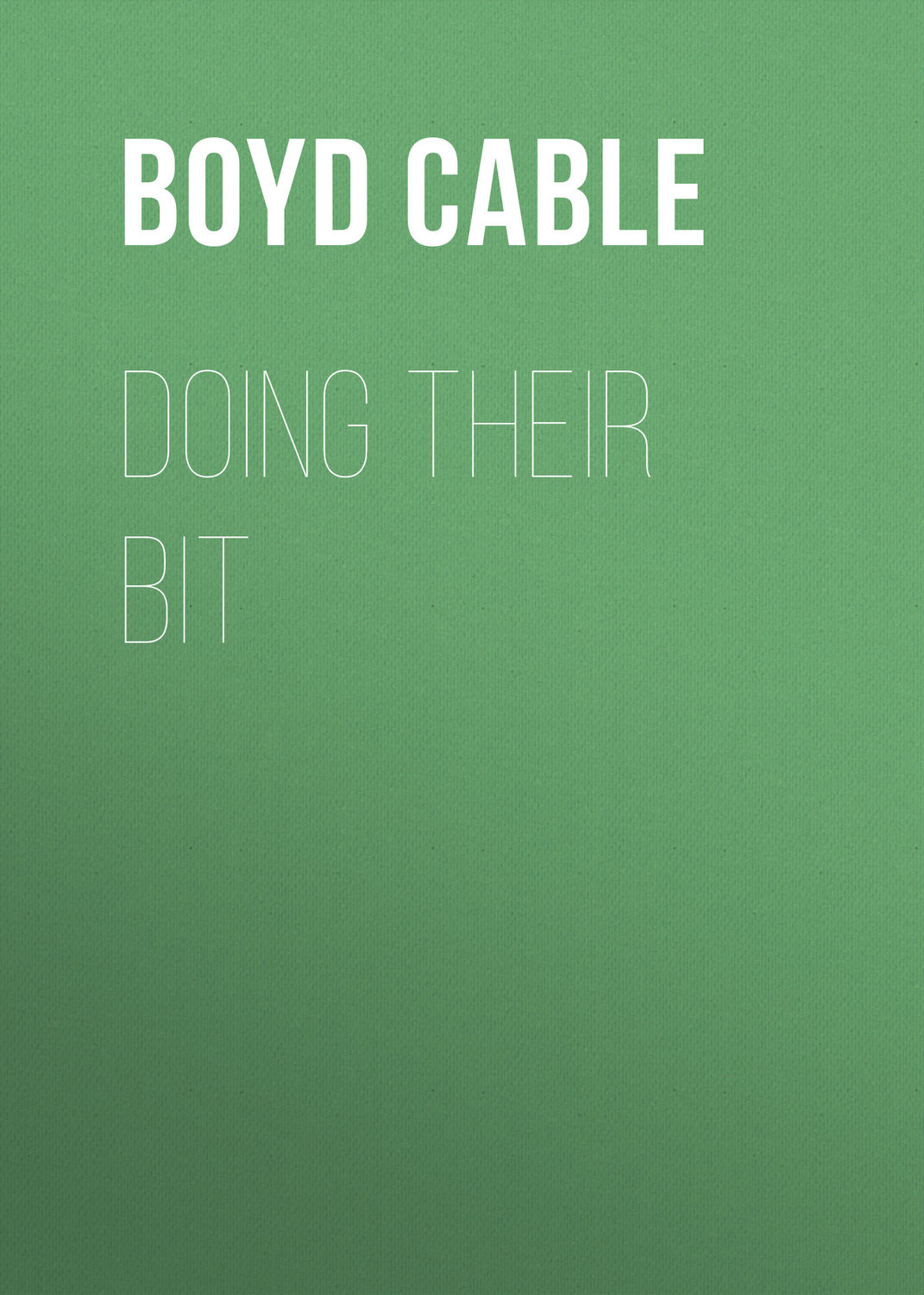 Обложка книги «Doing their Bit»