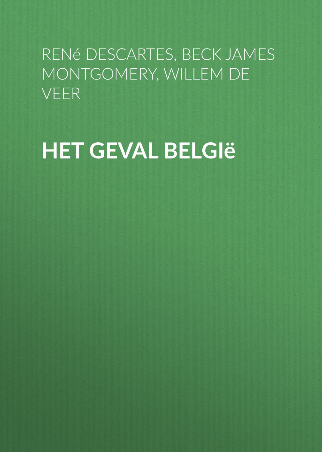 Обложка книги «Het geval België»
