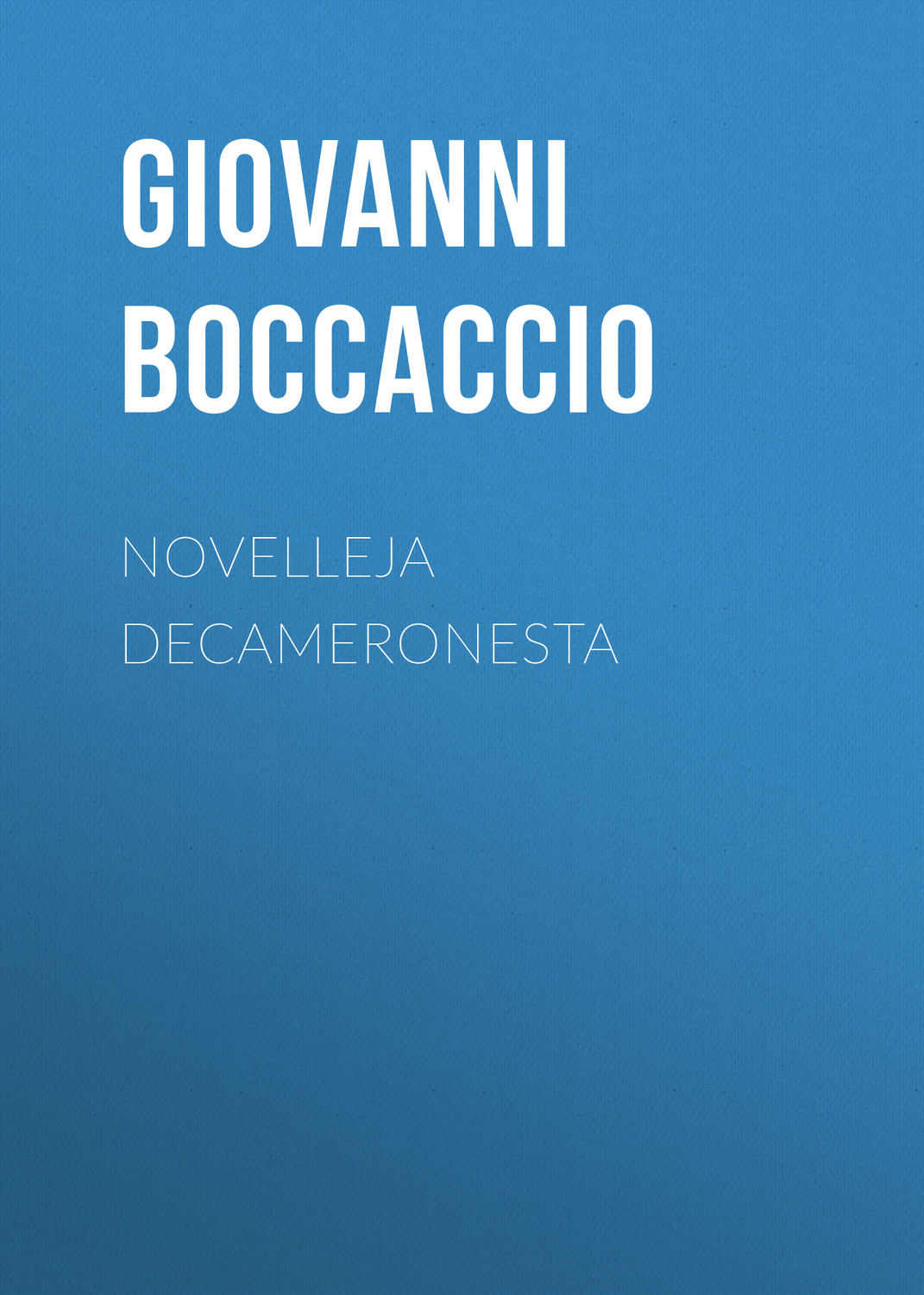 Обложка книги «Novelleja Decameronesta»