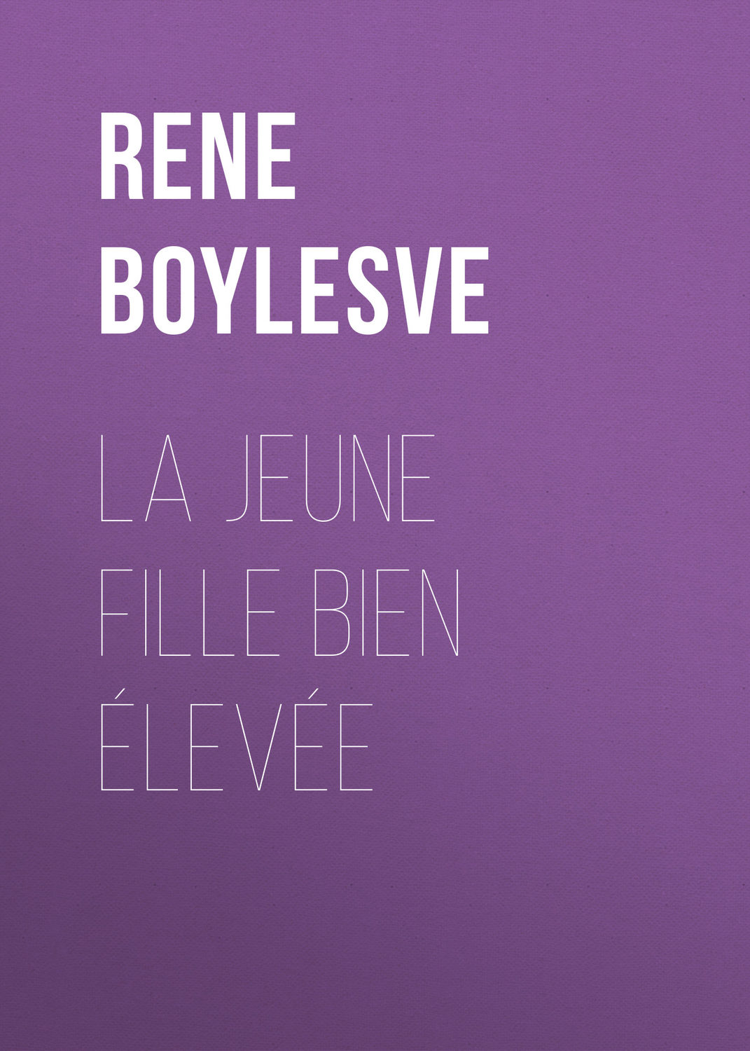 Обложка книги «La jeune fille bien élevée»