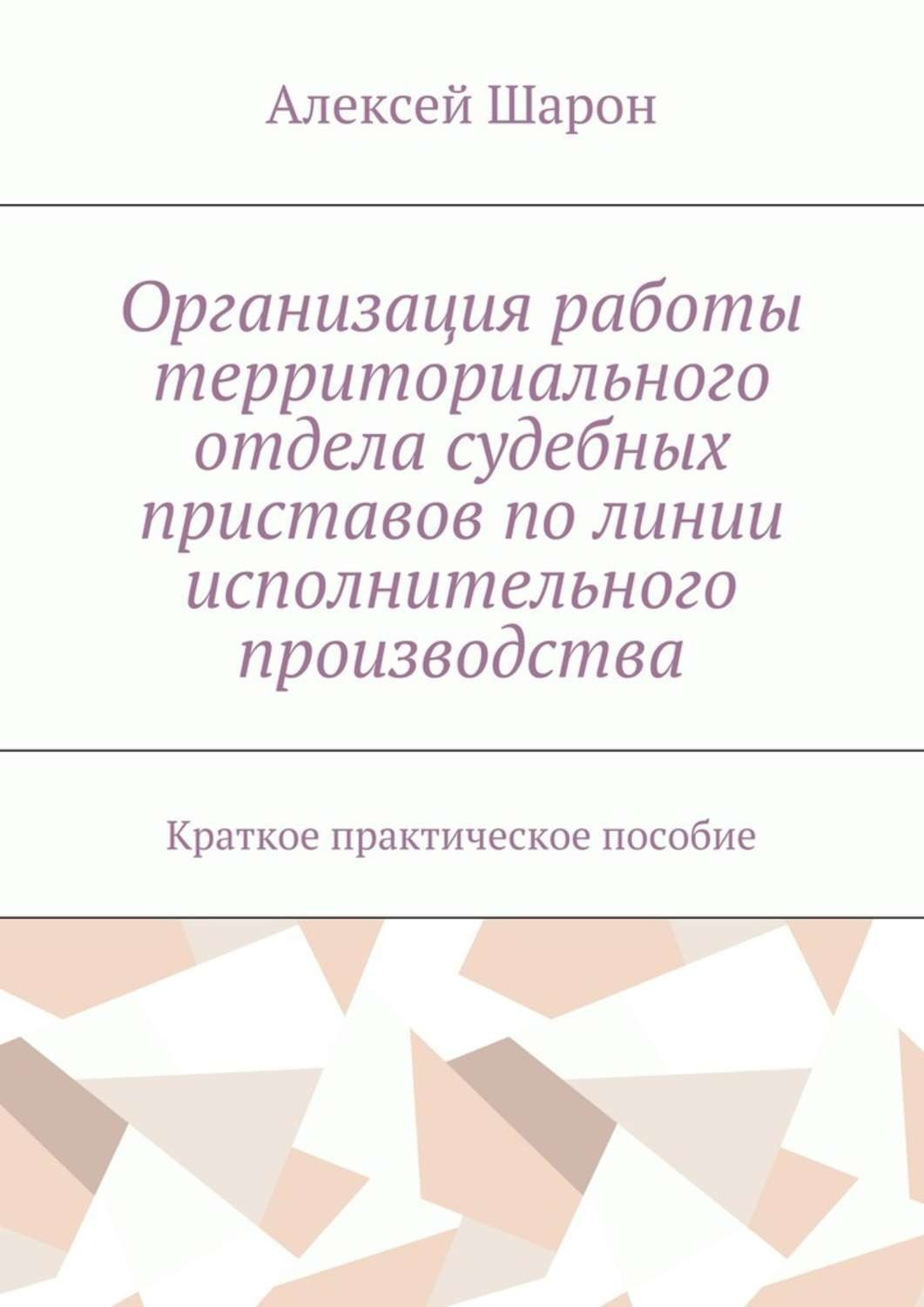 Обложка книги «Организация работы территориального отдела судебных приставов по линии исполнительного производства. Краткое практическое пособие»
